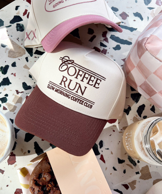 Coffee Run - Brown Vintage Trucker Hat