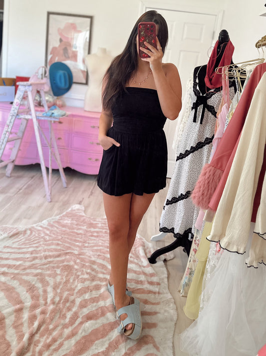 Black stretchy romper