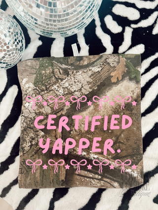 Certified yapper camo tee