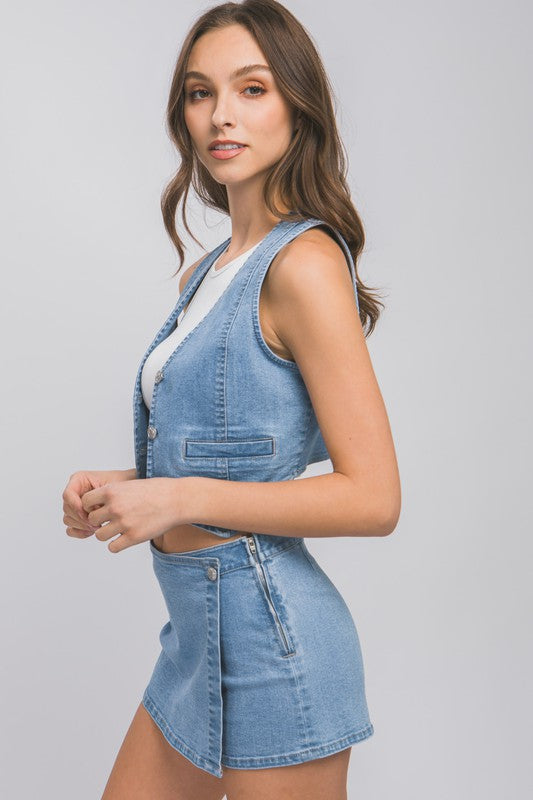 Evelyn Denim Vest