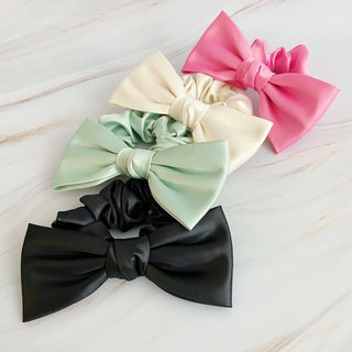 Satin Bow Tie Hair Scrunch