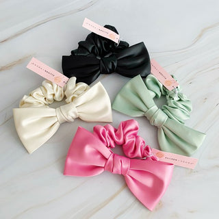 Satin Bow Tie Hair Scrunch