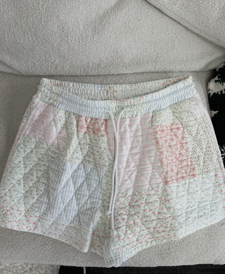 Quilted pastel shorts