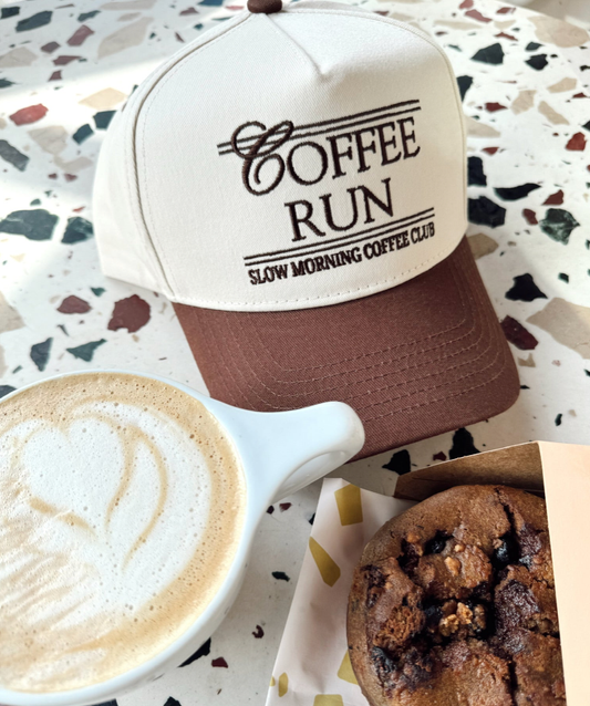 Coffee Run - Brown Vintage Trucker Hat