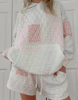 Quilted pastel hoodie