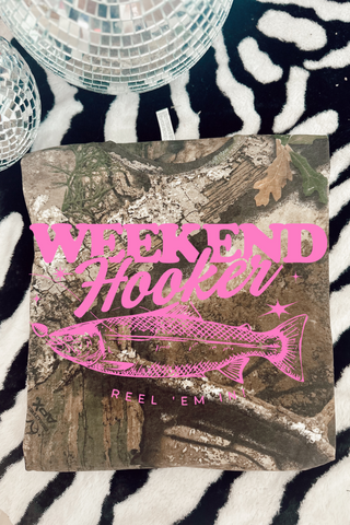 Weekend Hooker Pink ~ Camo Tee