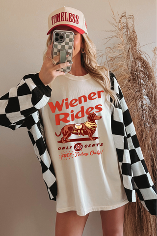 weiner rides comfort colors ivory tee