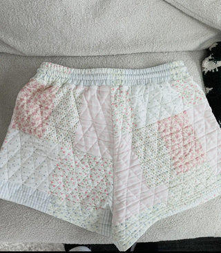 Quilted pastel shorts