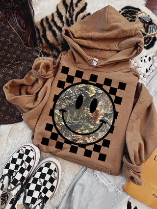 Real tree camo smiley hoodie