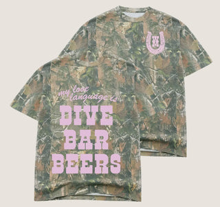 Dive Bar Beers Camo Tee