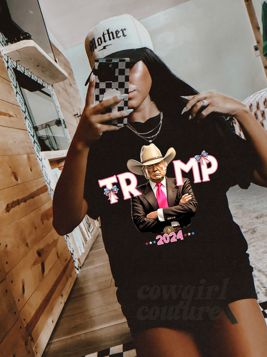 Trump pink cowboy