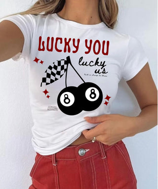 lucky you lucky us exclusive baby tee