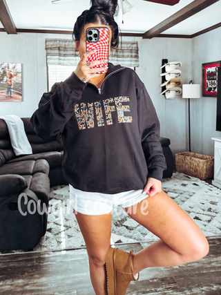 duck camo wife quarter zip