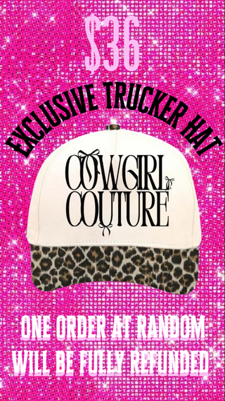 Exclusive Cowgirl Couture Leopard Trucker Hat