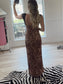 Leopard N lace maxi dress