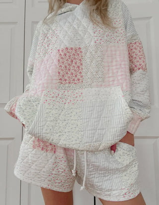 Quilted pastel hoodie