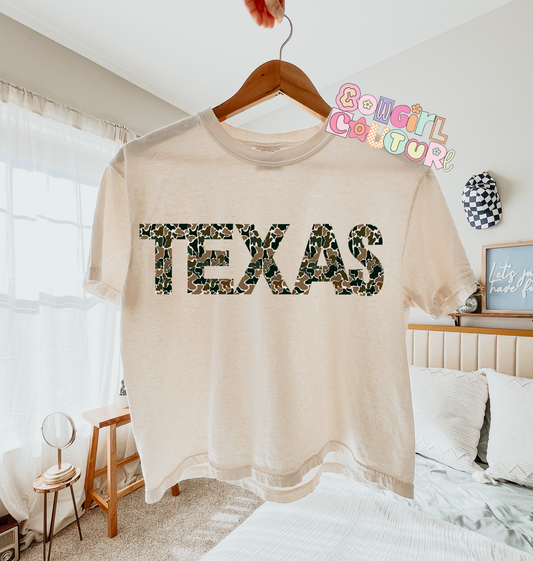 Duck camo Texas tee