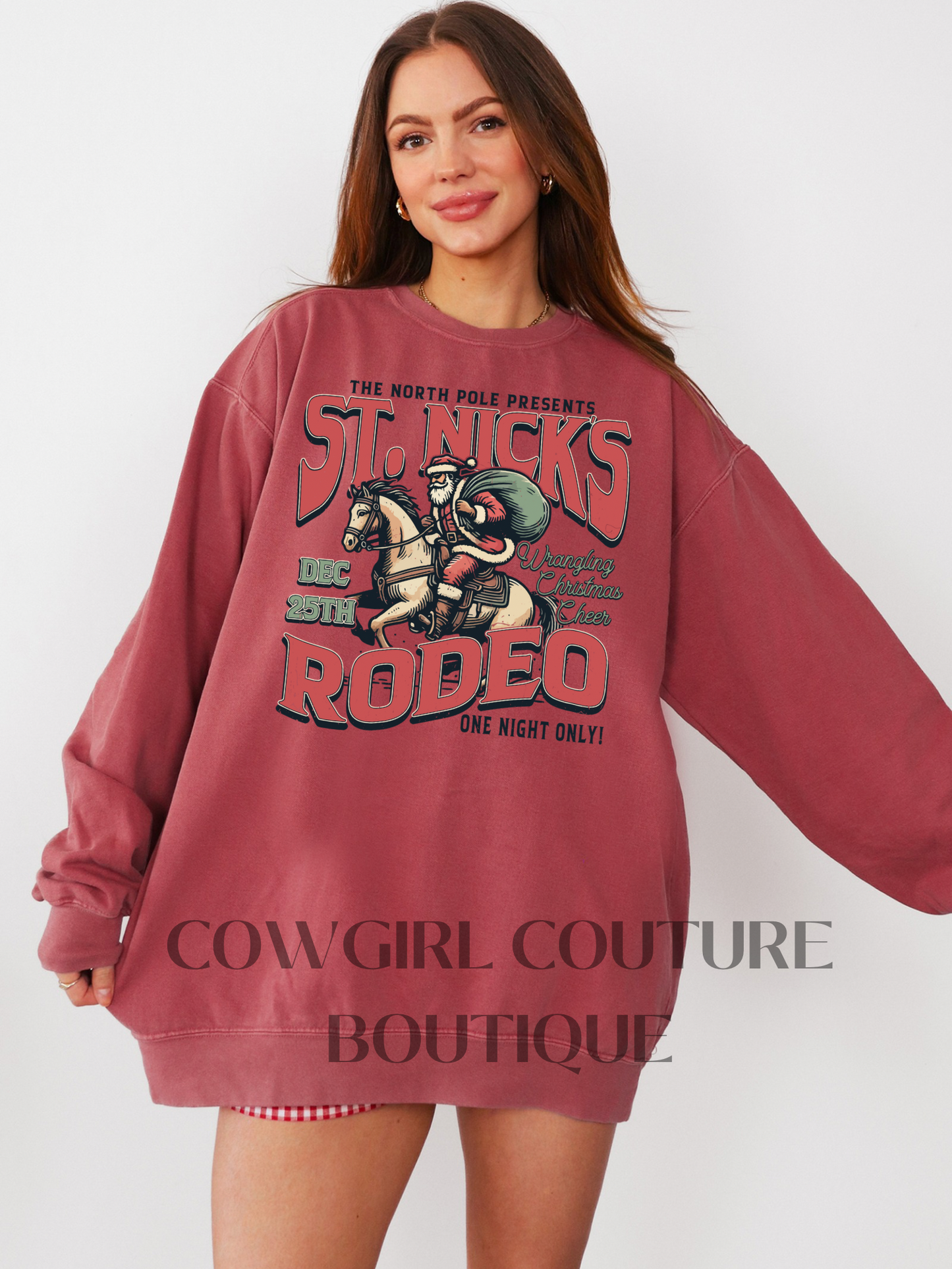 St Nick Rodeo Comfort Colors Crew