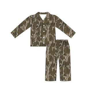 KIDS BAMBOO BUTTON UP JAMMIES