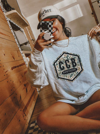 exclusive CCB duck camo ash gray crewneck (CUSTOMS AVAILABLE EMAIL US)