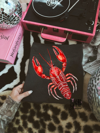 Faux rhinestone crawfish tee