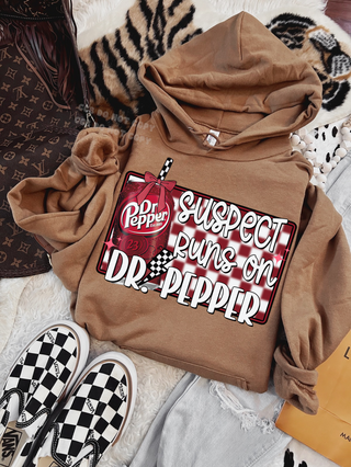 Suspect runs on Dr P hoodie