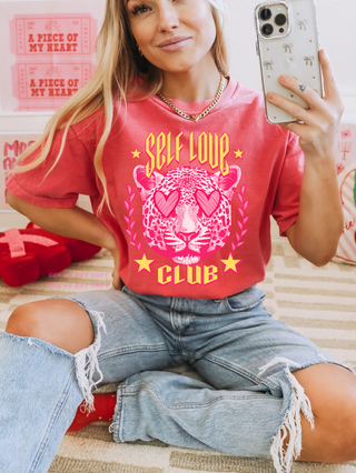 Self love club ~comfort colors peony tee