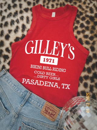 Gilleys Red Racerback Tank