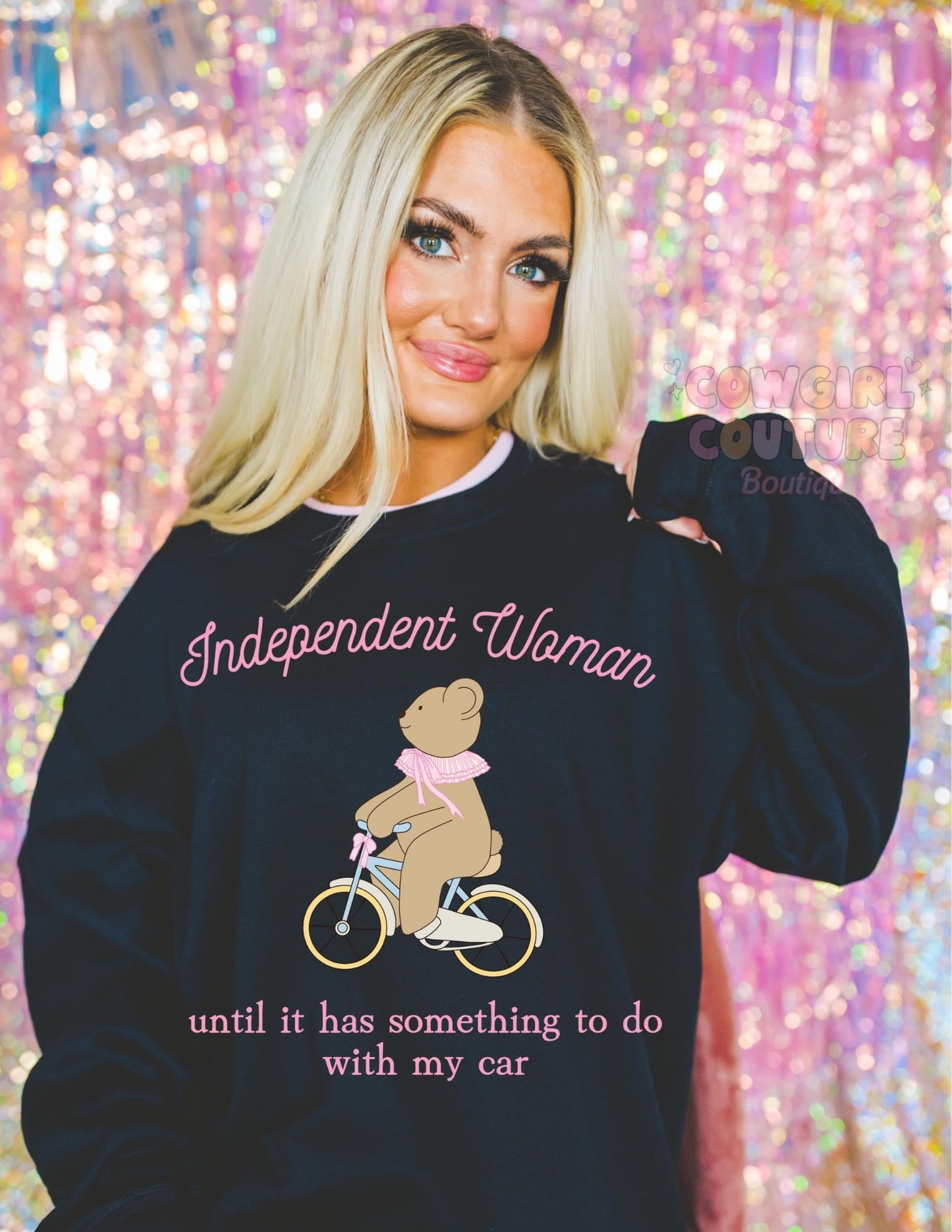 independent until it comes to my car crewneck