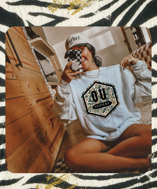 OU duck camo crewneck (CUSTOMS AVAILABLE EMAIL US)