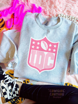 pink idc sports crewneck