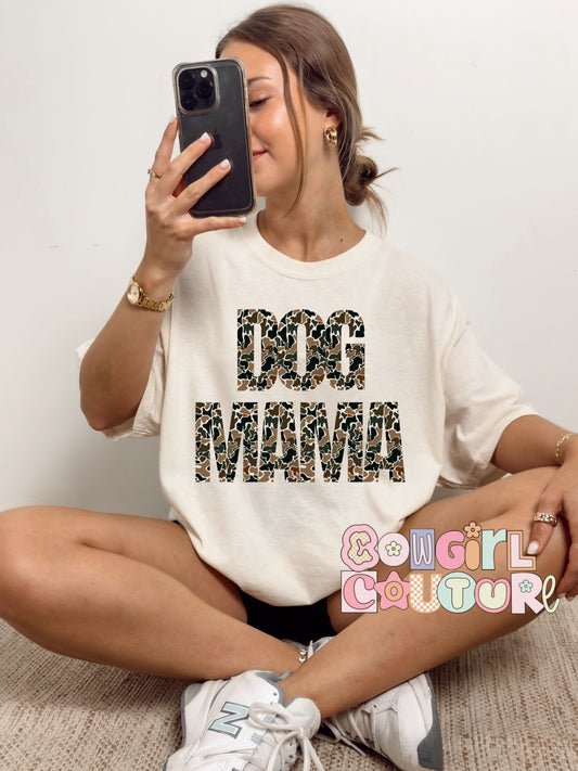 Duck Camo Dog Mama comfort colors tee