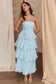 Countryside tiered strapless maxi dress