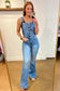 Izzy tummy Control Retro Flare Judy Blue Overalls