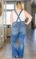 Izzy tummy Control Retro Flare Judy Blue Overalls