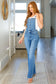 Izzy tummy Control Retro Flare Judy Blue Overalls