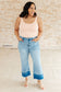 Olivia High Rise Judy blue Wide Leg Crop Jeans in Medium Wash