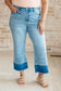 Olivia High Rise Judy blue Wide Leg Crop Jeans in Medium Wash