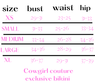 (Top only) Cowgirl Couture  exclusive bikini TOP READY TO SHIP